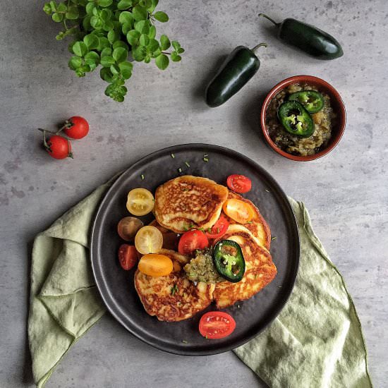 Ricotta, Parmesan & Chive Pancakes