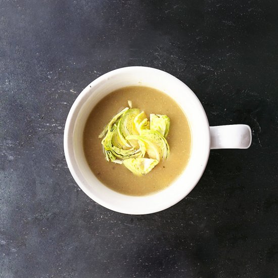 Chestnut + Brussels Sprout Soup