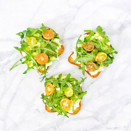 Lemony Egg Salad Toast