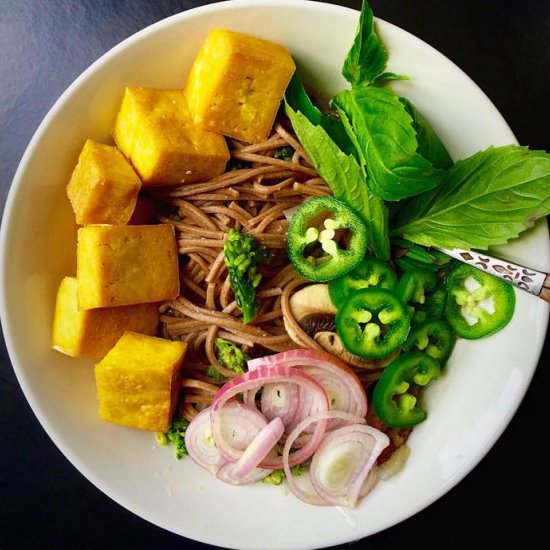 Vegan Miso Soba Noodle Soup