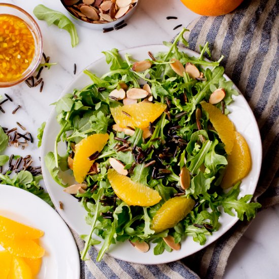 Arugula Wild Rice Salad with Orange