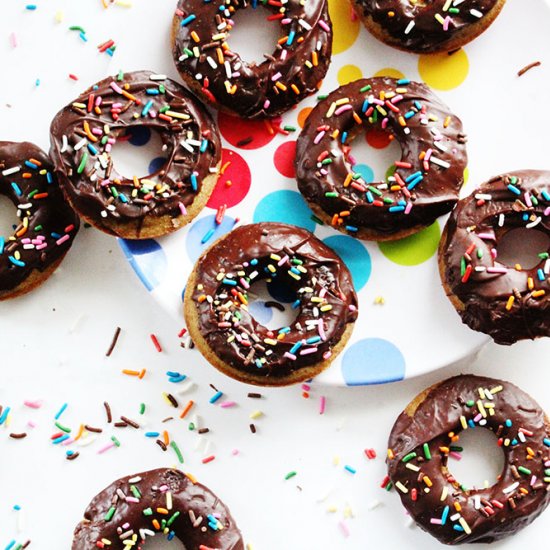 Vanilla Chocolate Covered Donuts