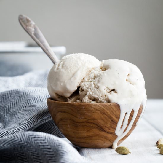 Vegan Cardamom Ice Cream