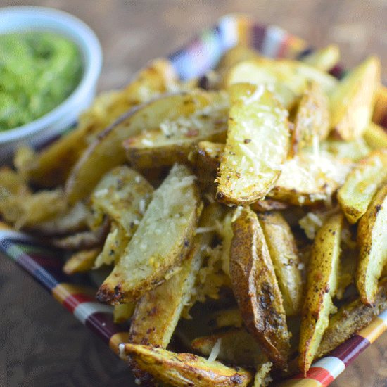 Pesto Parmesan Oven Fries