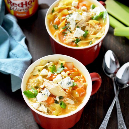 Buffalo Chicken Noodle Soup