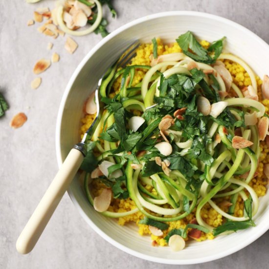 Turmeric Millet with Courgetti