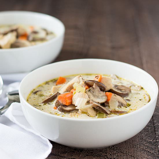 Creamy Chicken and Mushroom Soup