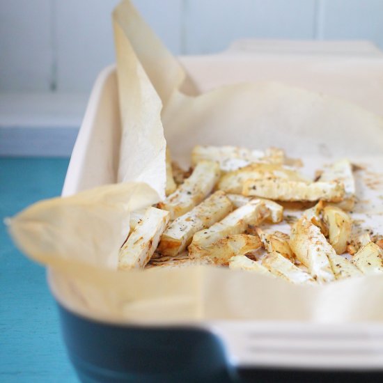 Oil-Free Celeriac Fries