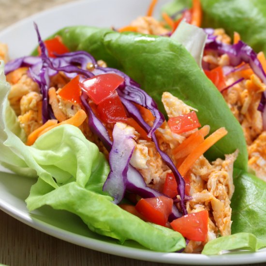 Buffalo Chicken Lettuce Wraps