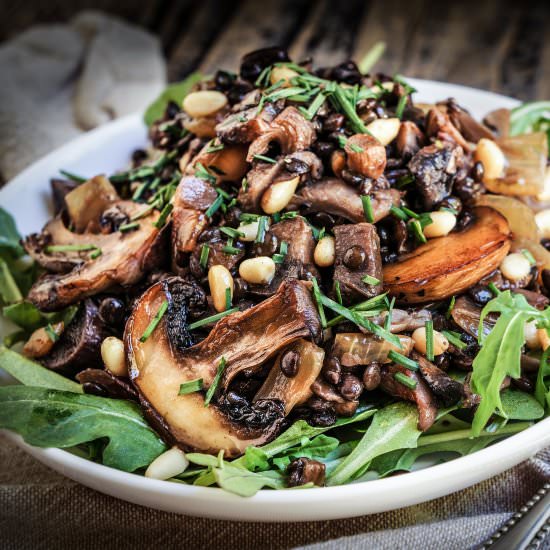 Mushroom and Lentils Salad