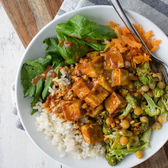 Peanut Tofu Buddha Bowl