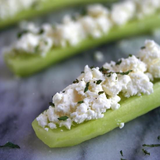 Cucumber Feta Boats