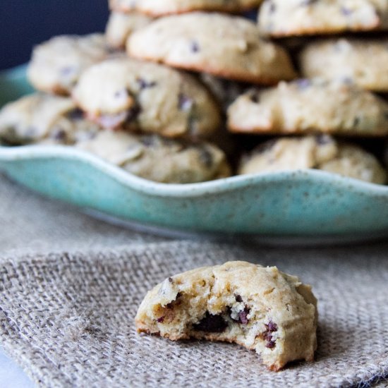 Cakey Chocolate Chip Cookies