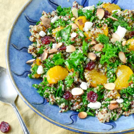 mandarin quinoa and kale bowl