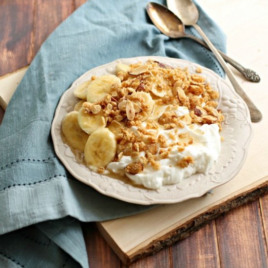 Yogurt with Honey Almond Crumble