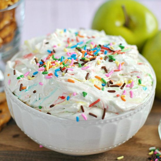 Skinny Funfetti Cake Batter Dip