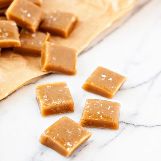 Bourbon Maple Salted Caramels