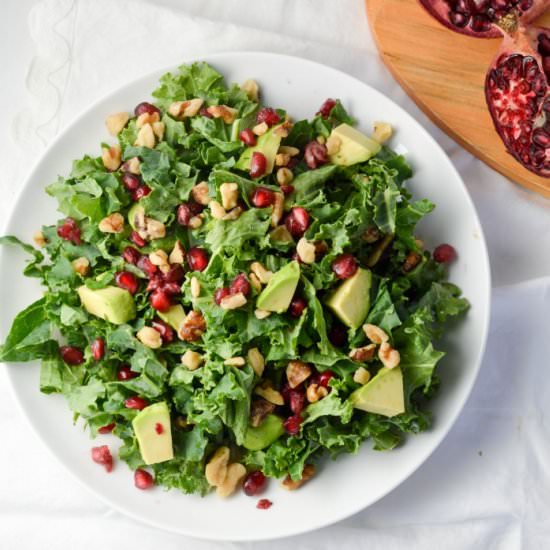 Pomegranate, Kale and Avocado Salad