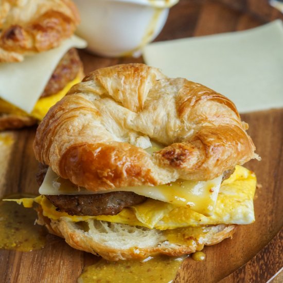 Sausage, Egg and Cheese Croissant