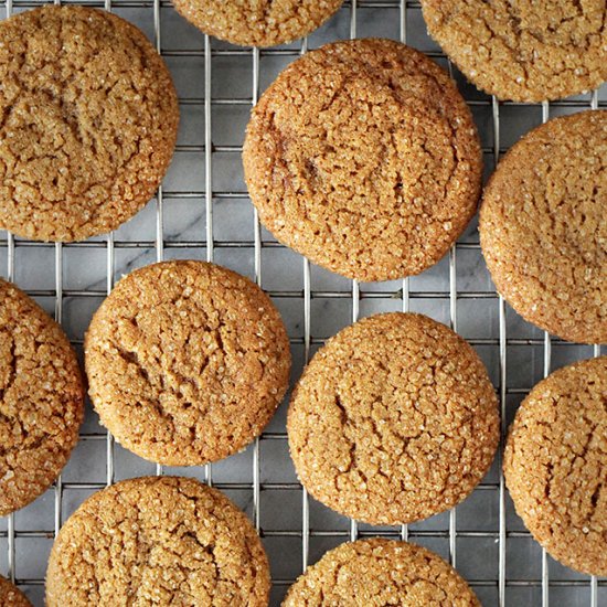 Chewy Ginger Molasses Cookies