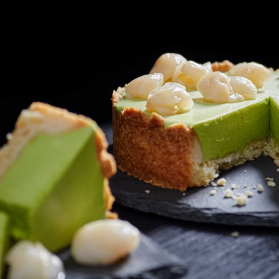 Green Tea Tart with Lychee