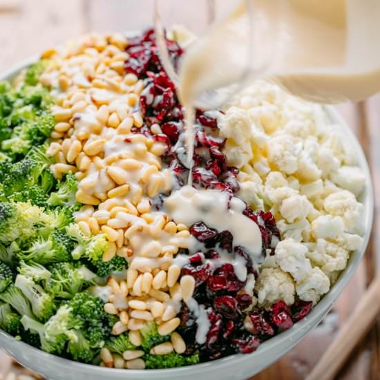 Broccoli Cauliflower Salad