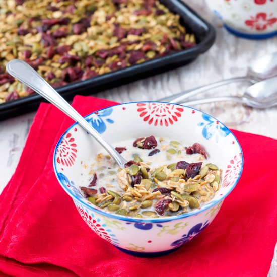 Healthy Pumpkin Seed Granola