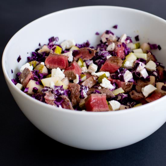 Red Cabbage and Beef Salad