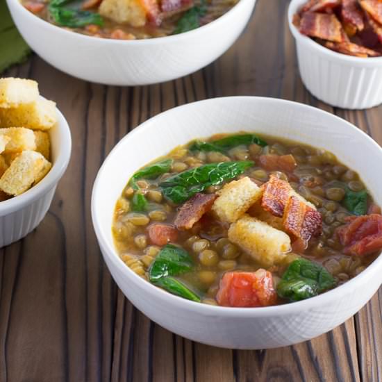 BLT Lentil Soup