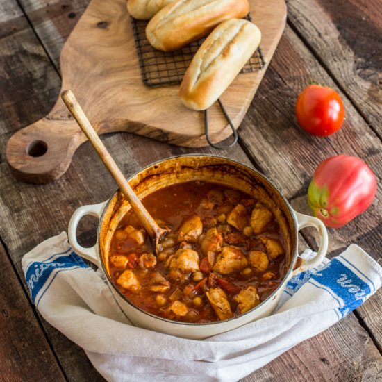 Chicken Chorizo and Chickpea Stew