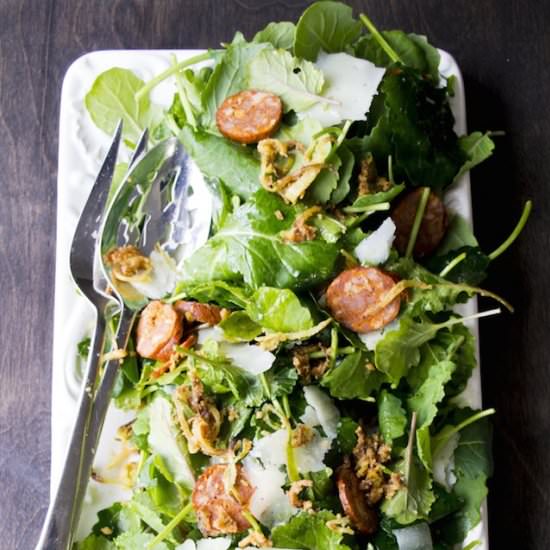 Baby Kale Salad with Chorizo