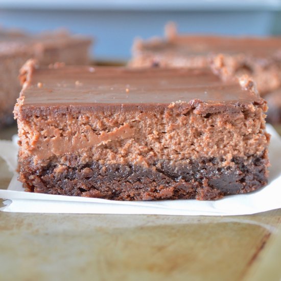 Chocolate Cheesecake Brownie Bars