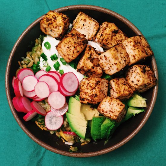 Farro + Tofu Taco Bowl