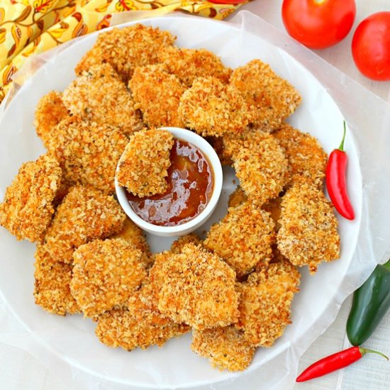 Oven Baked Masala Chicken Nuggets