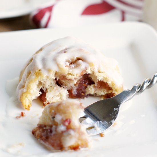 Mini Raspberry Crescent Rolls