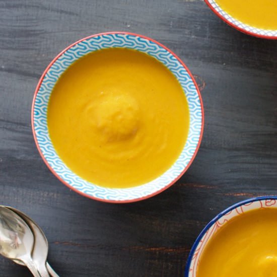 Curry Pumpkin and Sweet Potato Soup