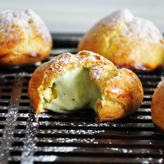 Matcha Cream Puffs