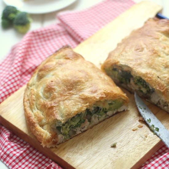 Broccoli, Chicken and Cheese Turnover