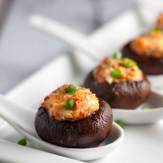 Smoked Salmon Stuffed Mushrooms