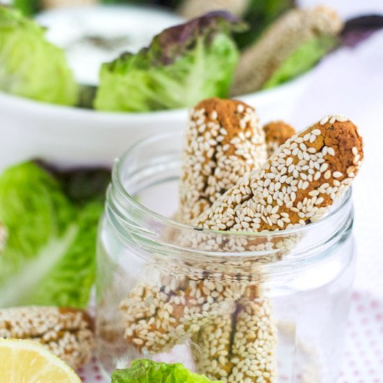 Falafelsticks w. Sesame Seeds Crust