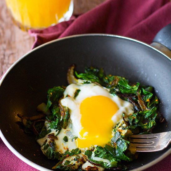 Persian Spinach and Eggs – Nargesi