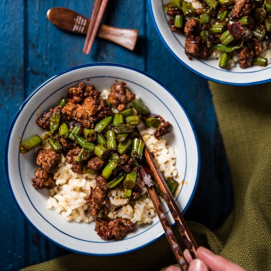 Stir Fried Green Beans with Ground Pork