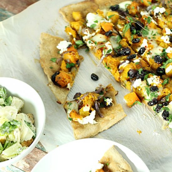 Squash and Goat Cheese Pizza