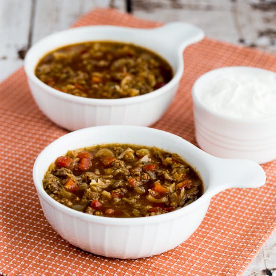 Ground Beef and Sauerkraut Soup