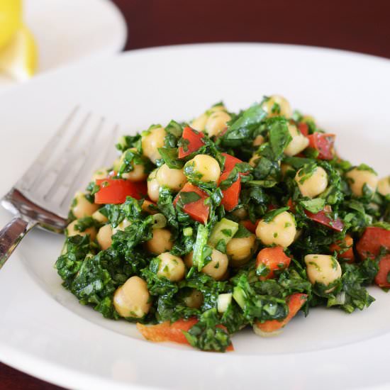 Chickpea Spinach Salad