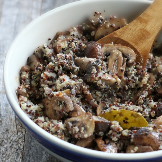 Mushroom Garlic Quinoa