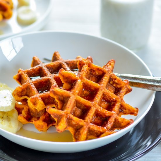 Sweet Potato Oats Waffles