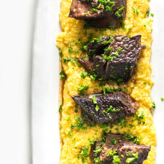 Wine Braised Short Ribs and Polenta