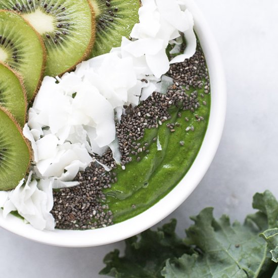 Low Sugar Green Smoothie Bowl