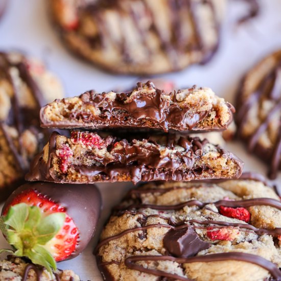 Strawberry Chocolate Chip Cookies